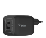 BELKIN Ładowarka podwójna ścienna 65W USB-C GAN z PPS czarna WCH013vfBK - 1121655 - zdjęcie 1